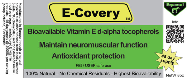 E-Covery – Natural Vitamin E Antioxidant Supplement for Horses